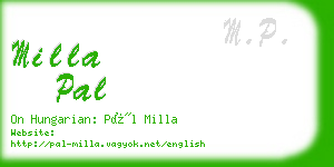 milla pal business card